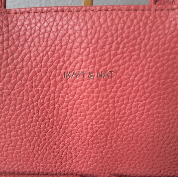 Matt & Nat Myron Vegan Leather Backpack Pink - Picture 2 of 7